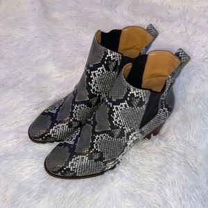 J. Crew Snakeskin Print Boots